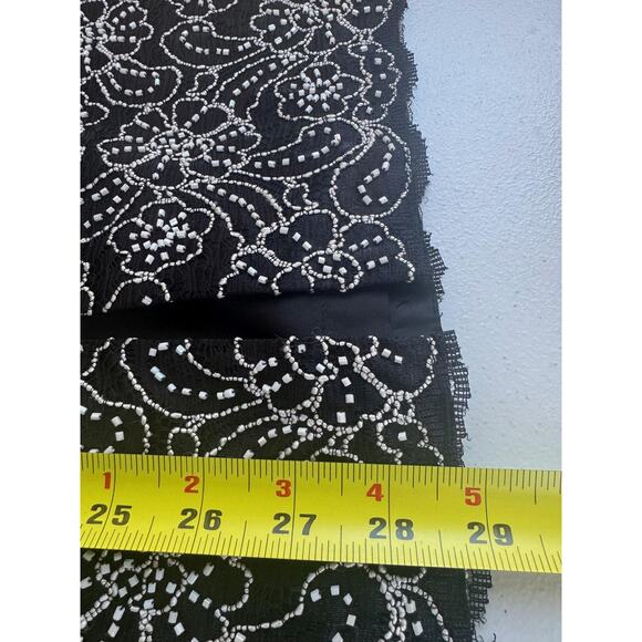 Carmen Marc Valvo Slip Dress 10 Beaded Lace Cocktail Y2K Style Formal Prom Hoco - Picture 8 of 16